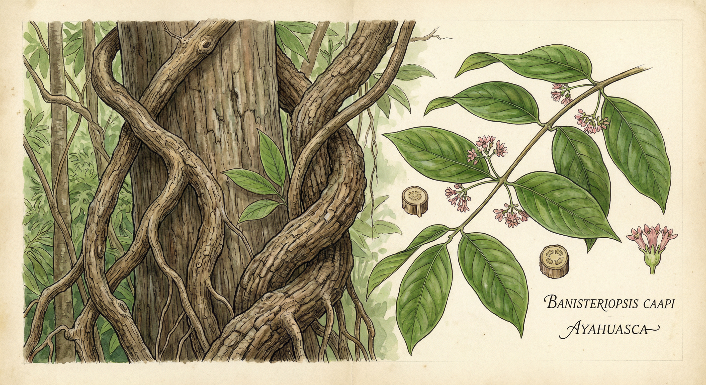 Лиана аяваски (Banisteriopsis caapi)